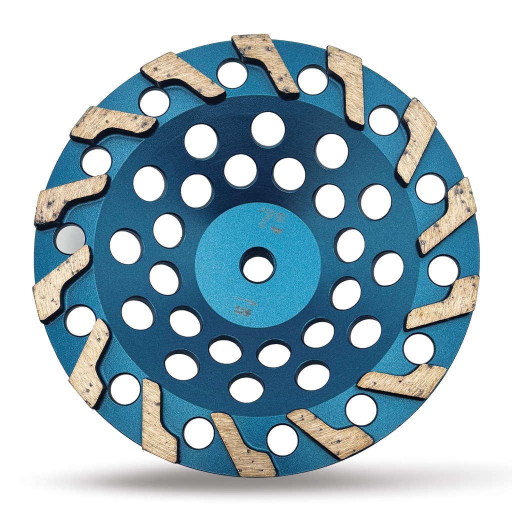 7" L Segment Diamond Concrete Grinding Cup Wheel Extra Soft Bond 10/12 Grit